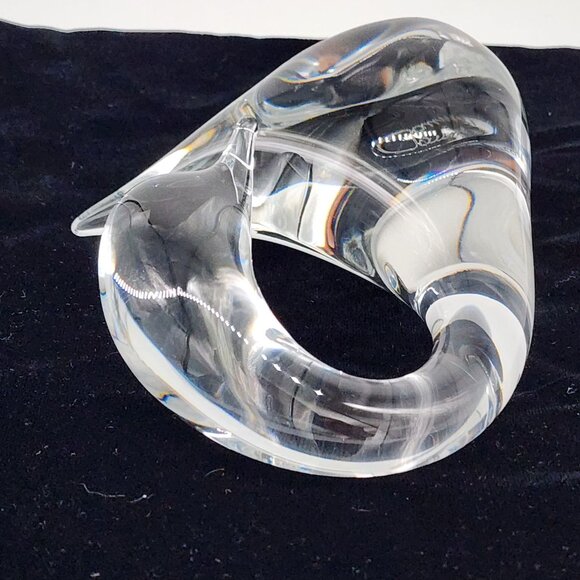 Daum France Crystal Swan Figurine Paperweight 5.25" High - Picture 8 of 10